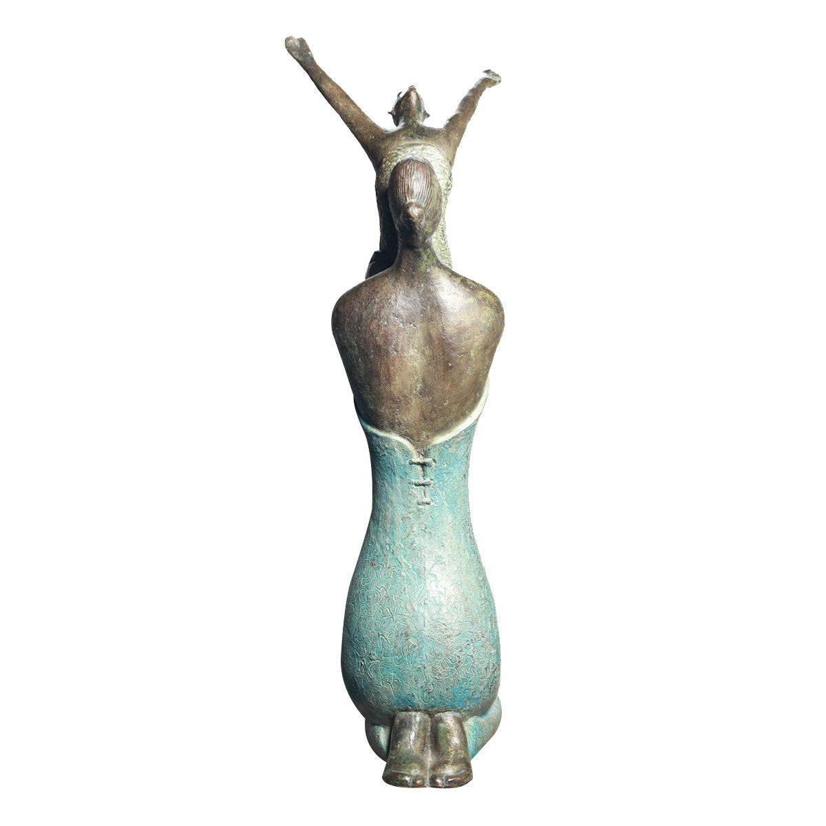 Uplifted Joy Mother & Child - Sculpture in Bronze