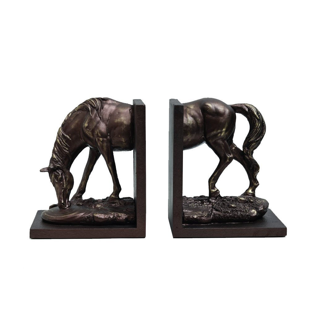 Grazing Horse Bookends - Resin