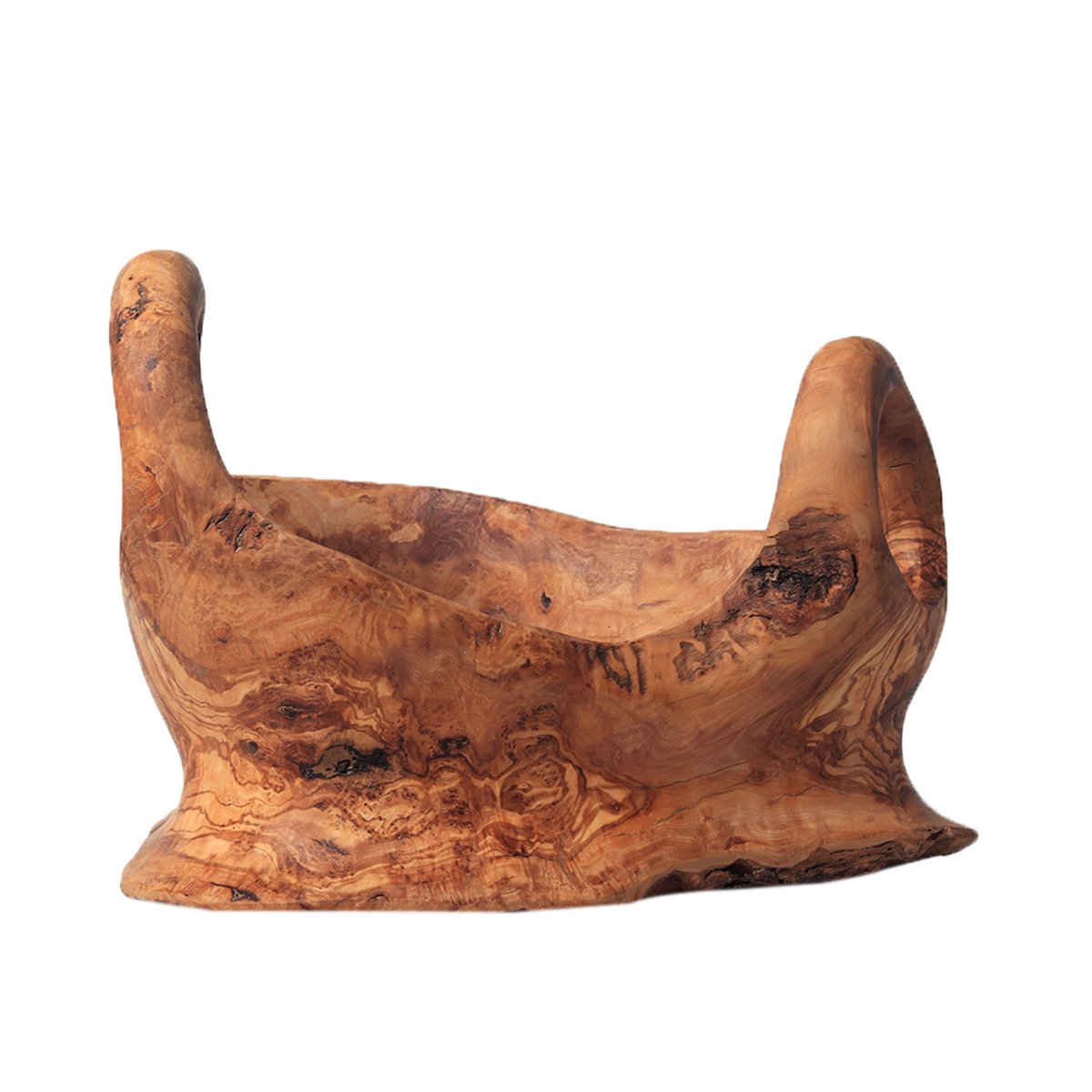 Tunisian Olive Wood Basket - Small