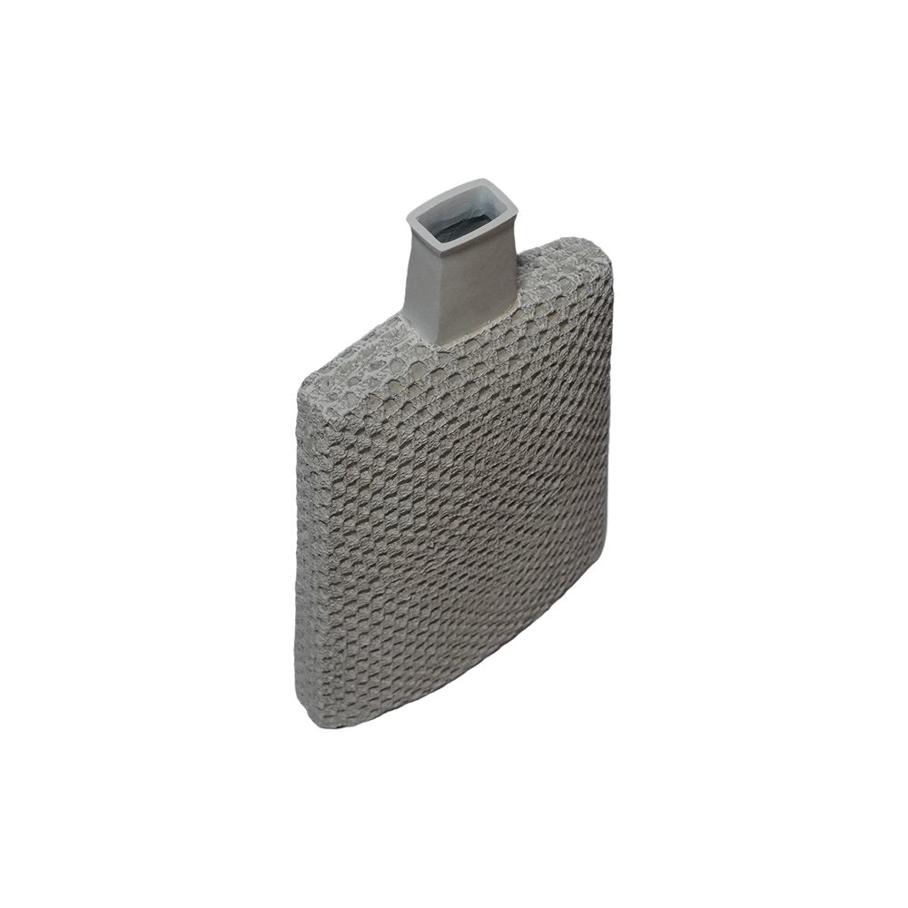 Crochet Vase - Small White in Ceramic