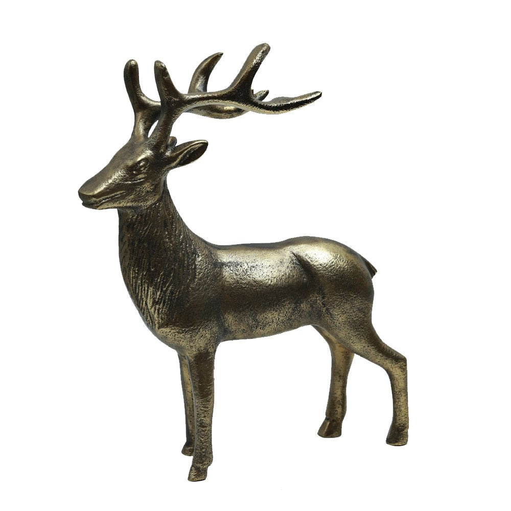 Majestic Stag - Antique Gold in Metal