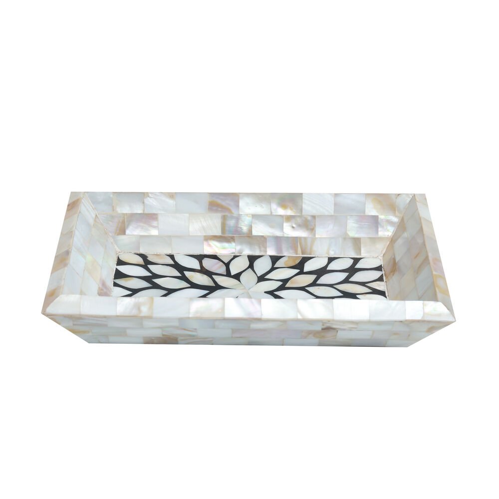 MOP floral Platter - Mother of Pearl