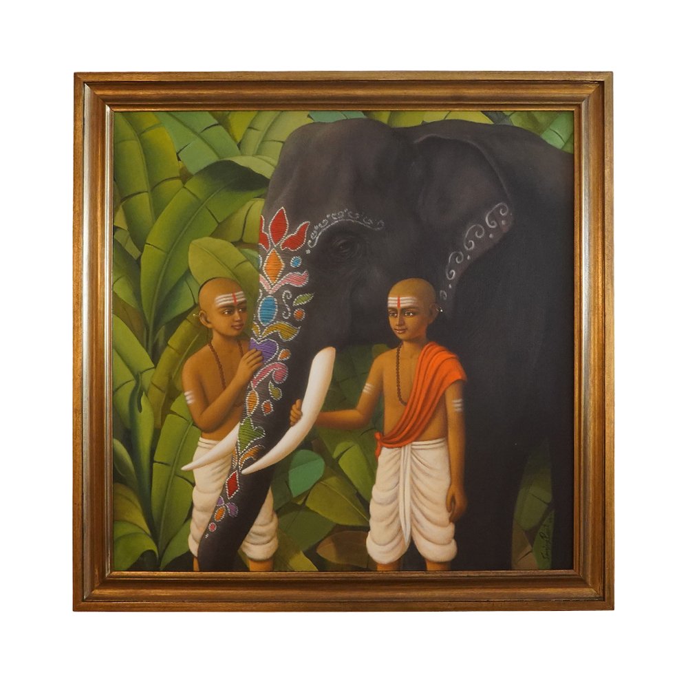 Gurukul Series By Sanjay Raut - Acrylic on canvas