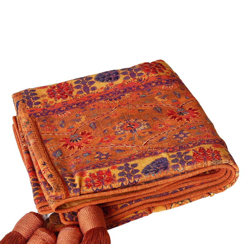 Kilim Throw - Orange in Shanil 54&