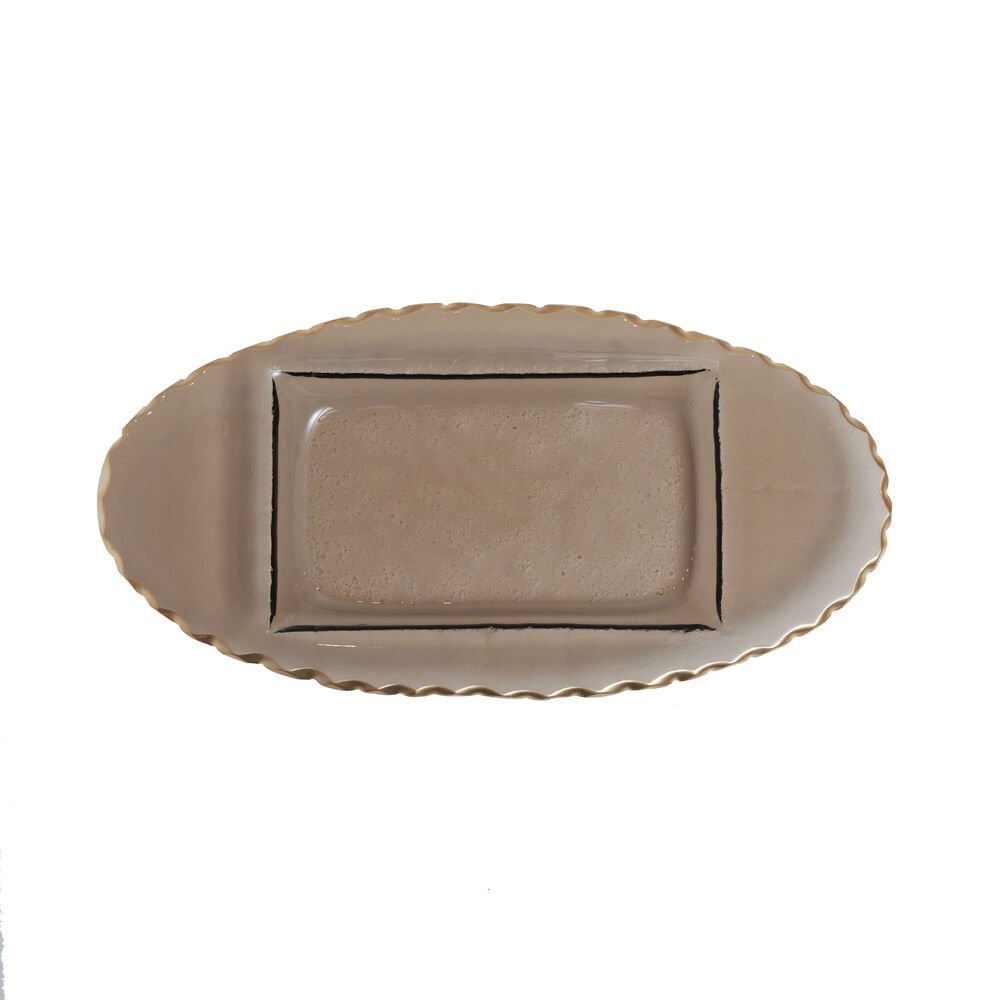 Blush Glass n Gold Platter - Small