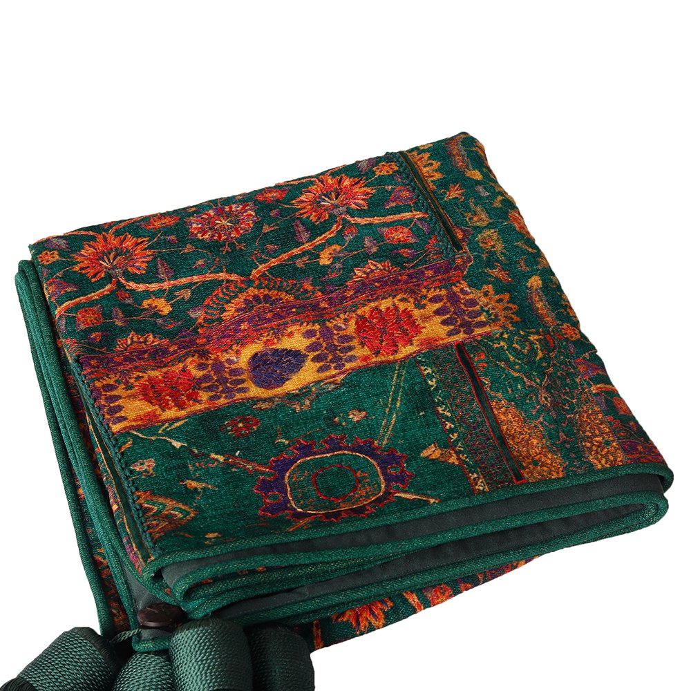 Kilim Throw - Green in Shanil 54&