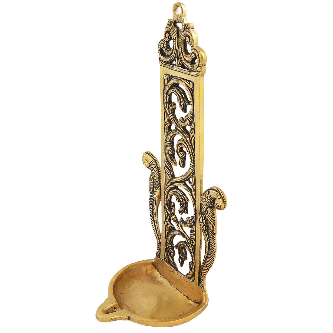 Twin Sparrow - Wall Diya in Brass