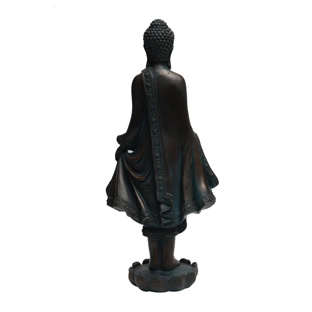 Buddha Standing - Black in Resin