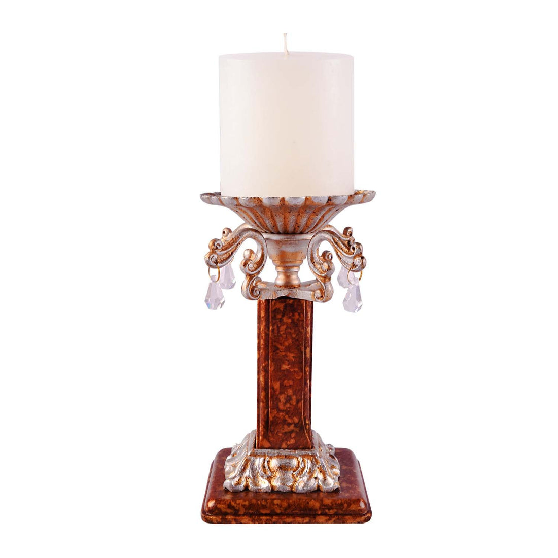 Spray Drop Candle Stand - Brown in Metal