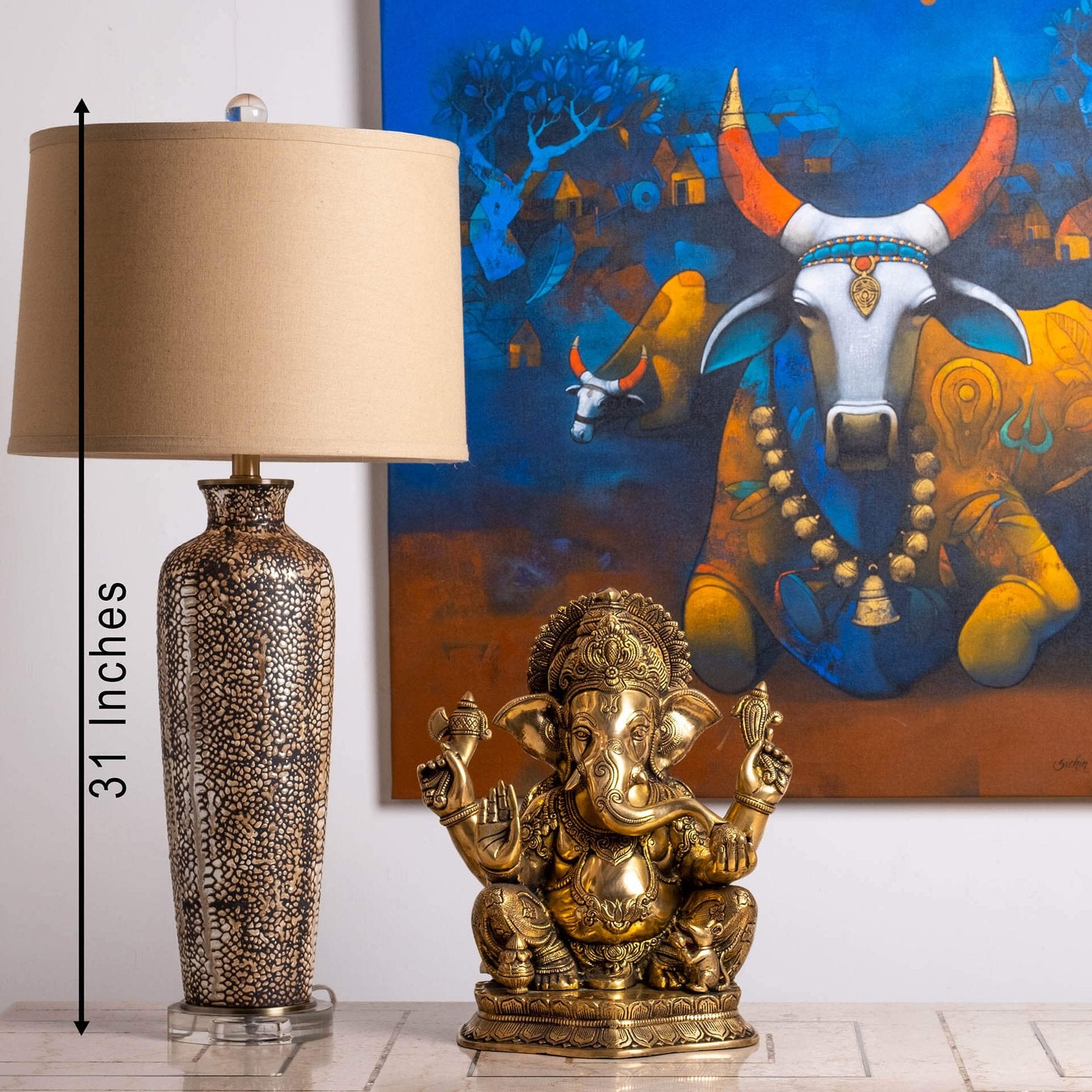 Vinayaka Ganesh Idol - Large in Brass