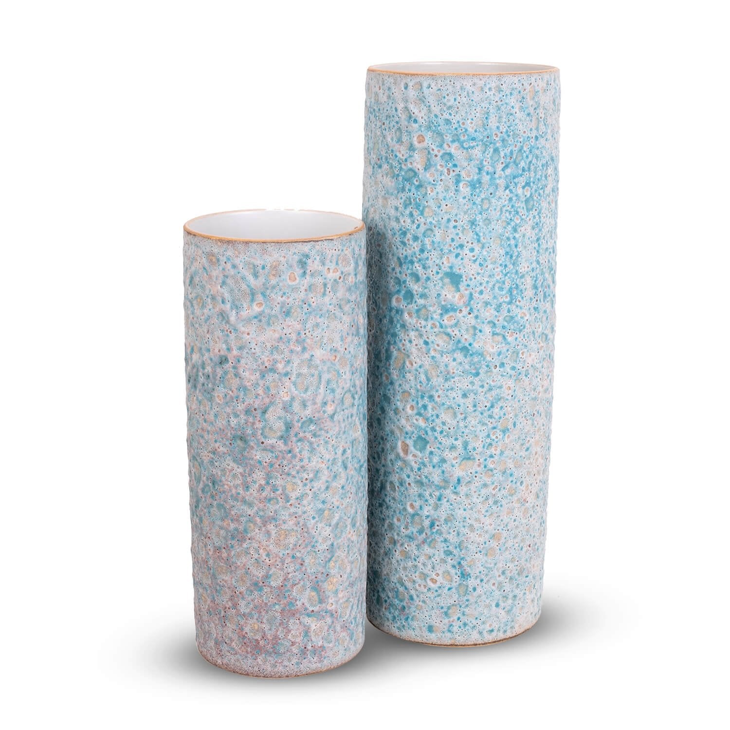 Fossil Vase - Small Blue in Ceramic