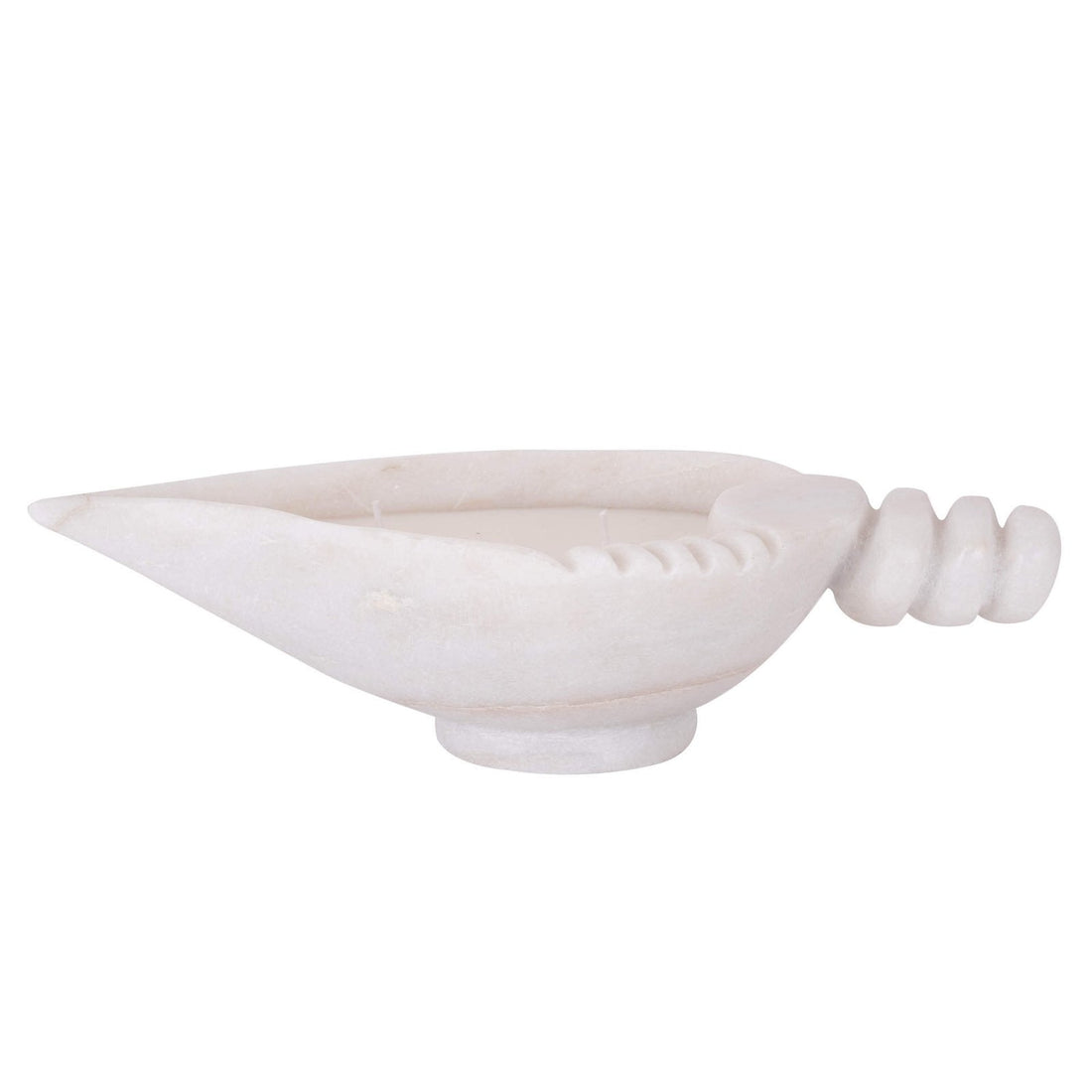 Shankh Candle - Beige in Marble and Wax