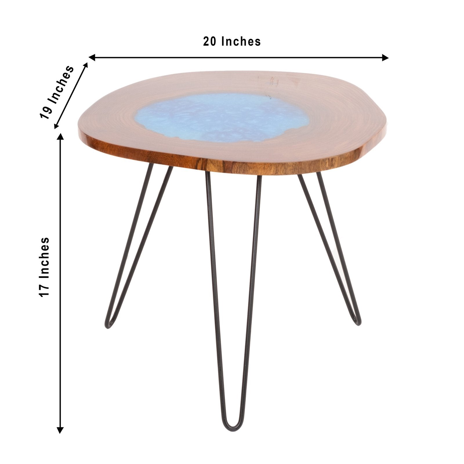 Alcoholic ink art side table