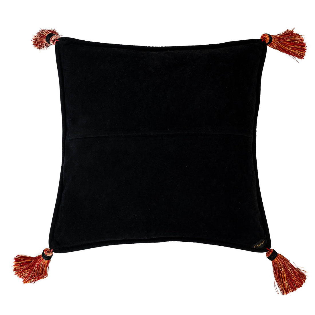 Jamawar Paisley Cushion Cover - Black in Shanil 18″ x 18″