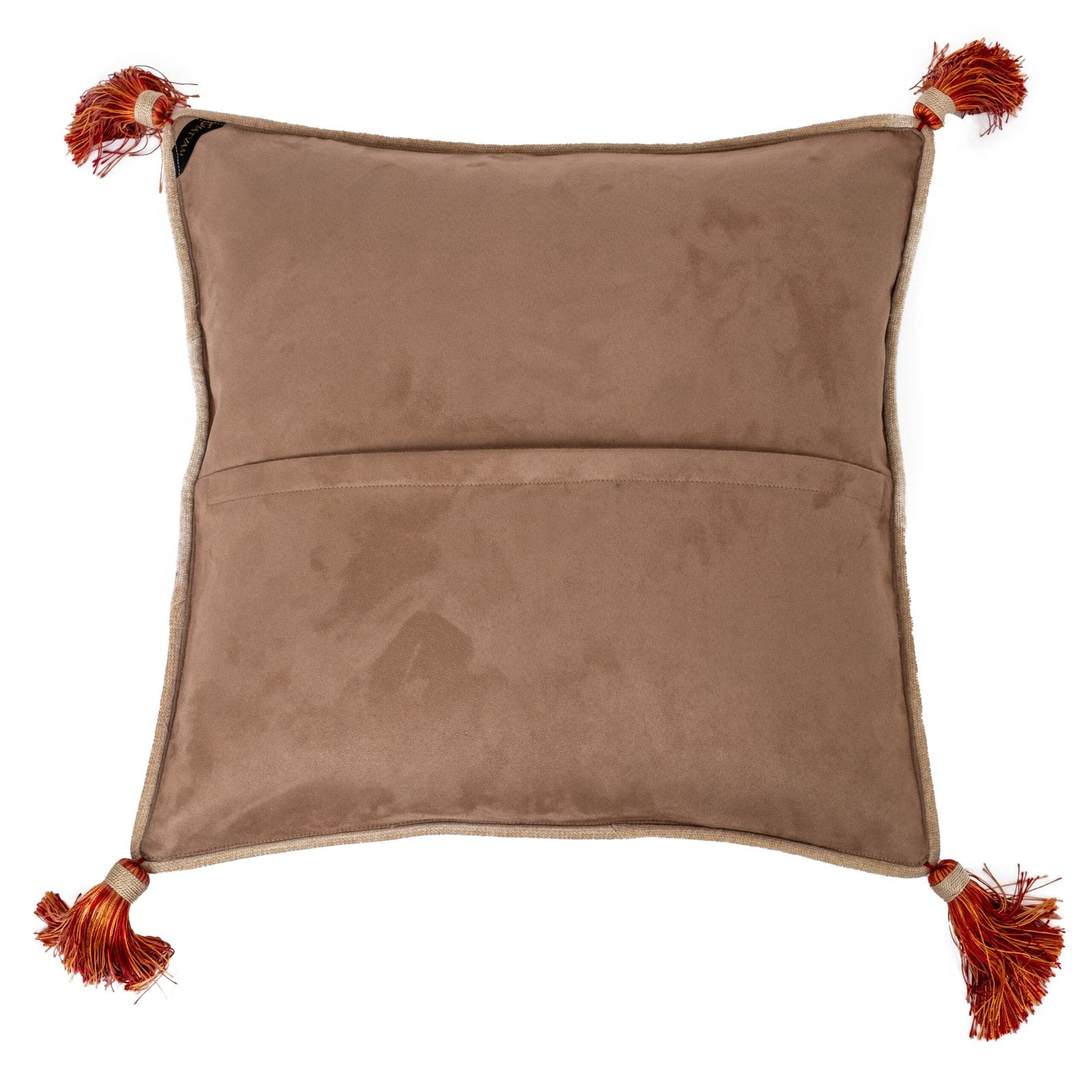 Jamawar Paisley Cushion Cover - Beige in Shanil 18″ x 18″