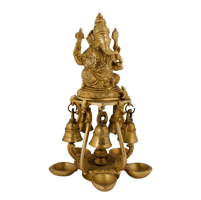 Ganesh Lamp - Brass