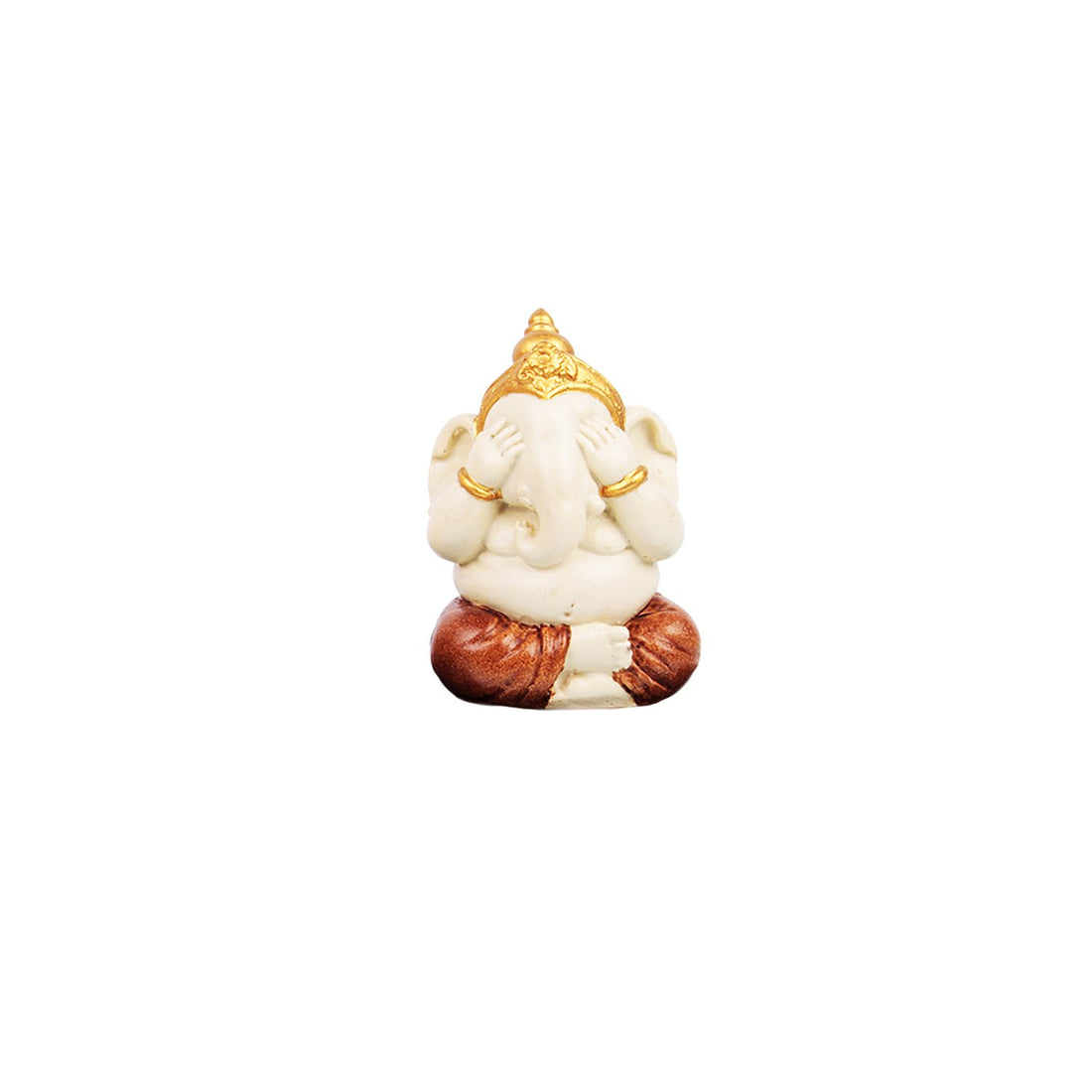 See No III Ganesha Idol - Beige in Composite Marble