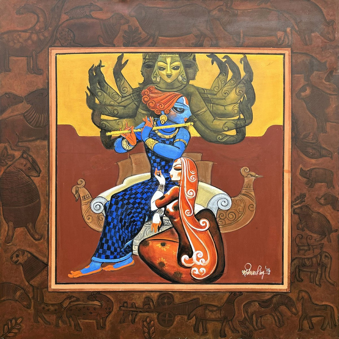 Magic Melody By Kishore Roy – Acrylic on canvas