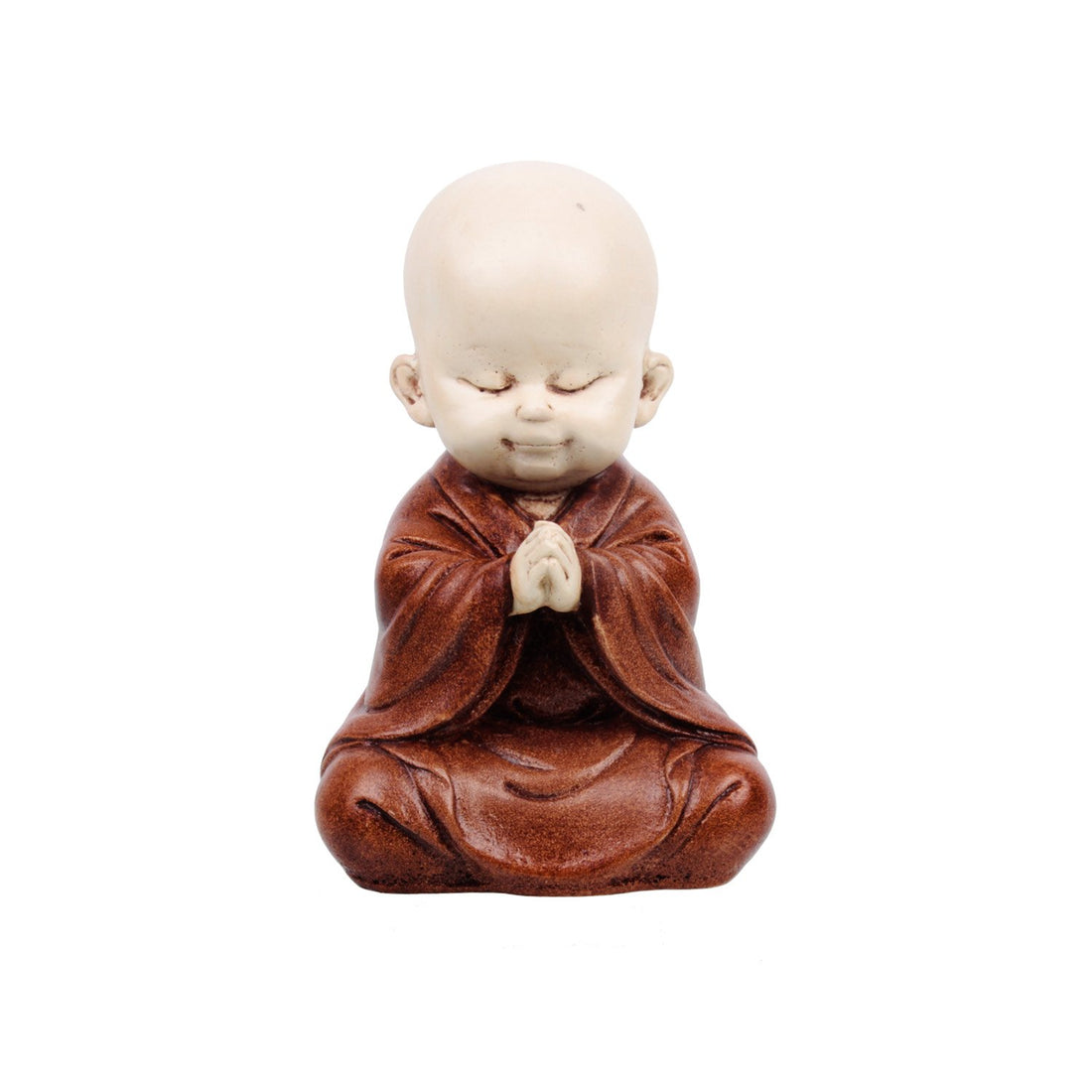 Praying Monk - Brown in Composite Marble