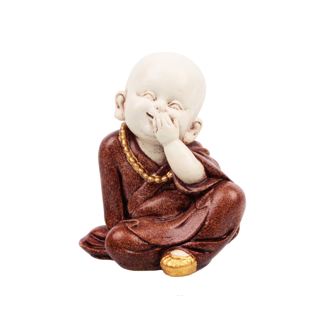 Speak No Ill Monk - Brown in Composite Marble