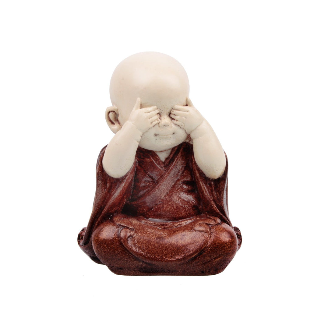 See No Ill Monk - Brown in Composite Marble