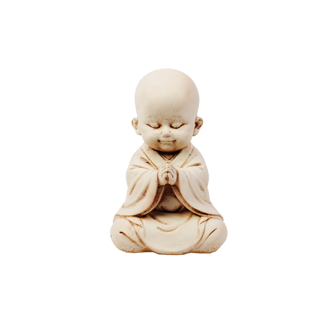 Praying Monk- Ivory in Composite Marble