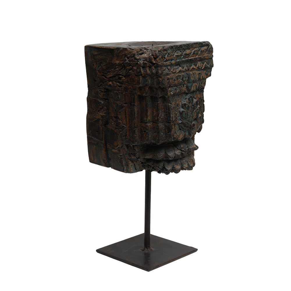 Nalanda Carved Candle Stand
