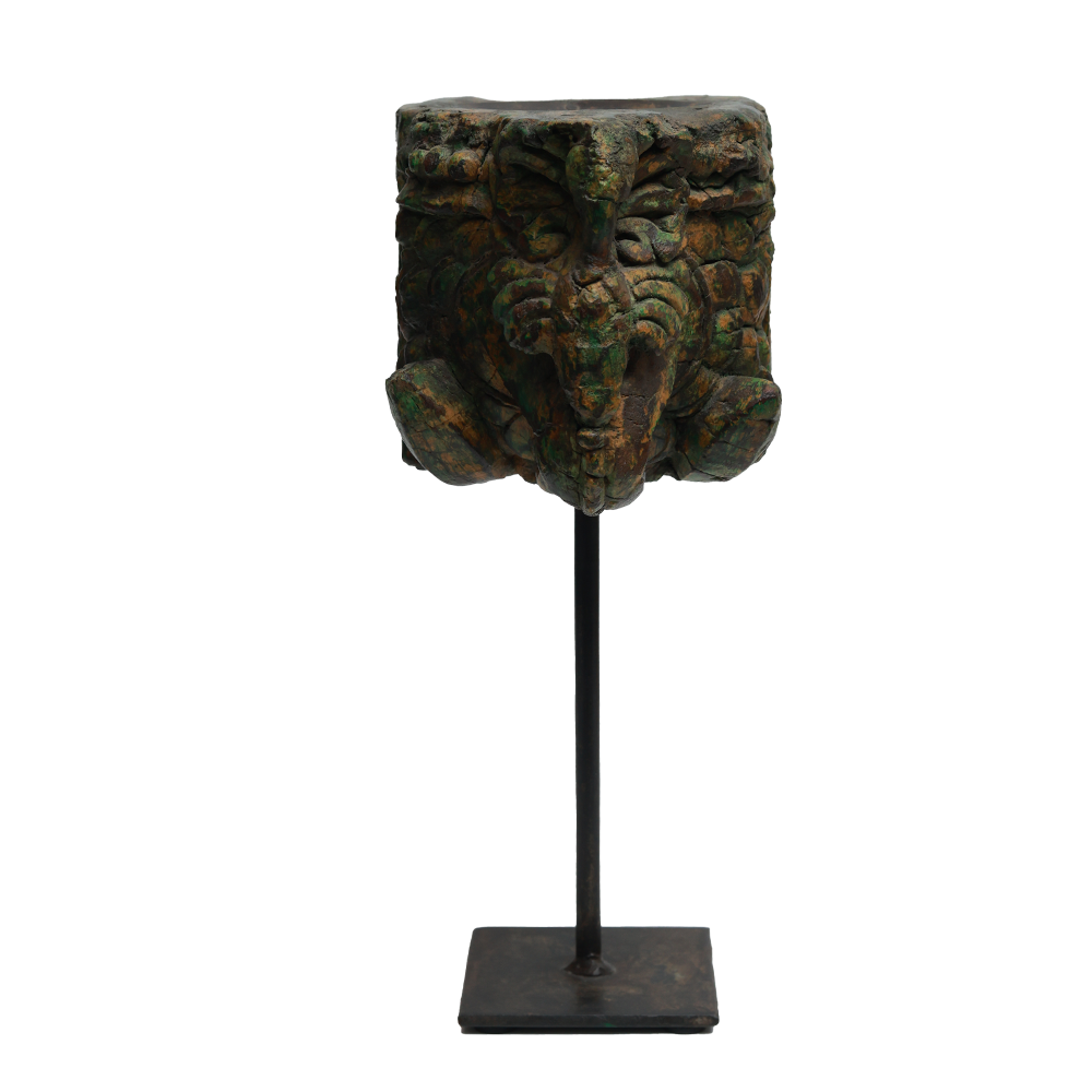 Nalanda Carved Candle Stand