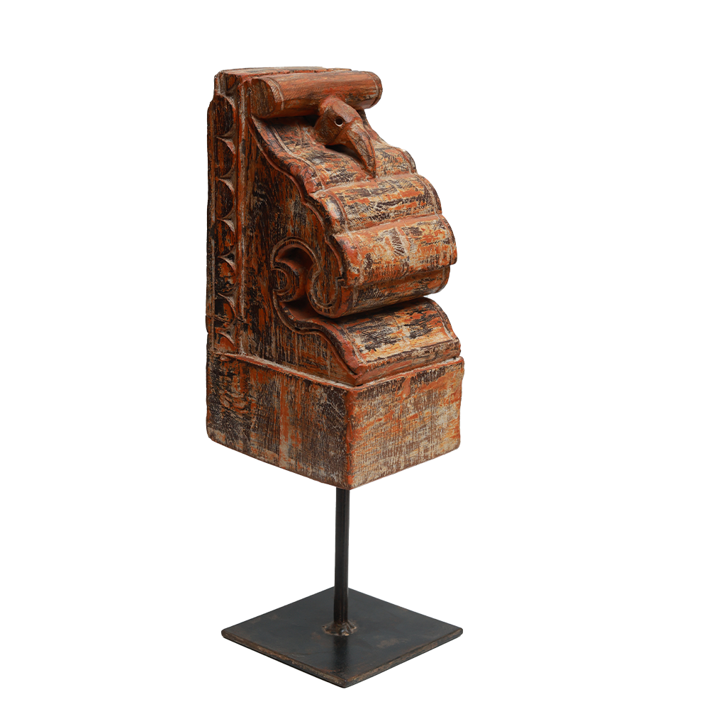 Nalanda Carving on Stand - Wood