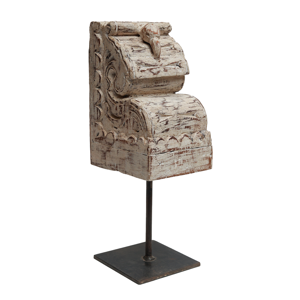 Nalanda Carving on Stand - Wood