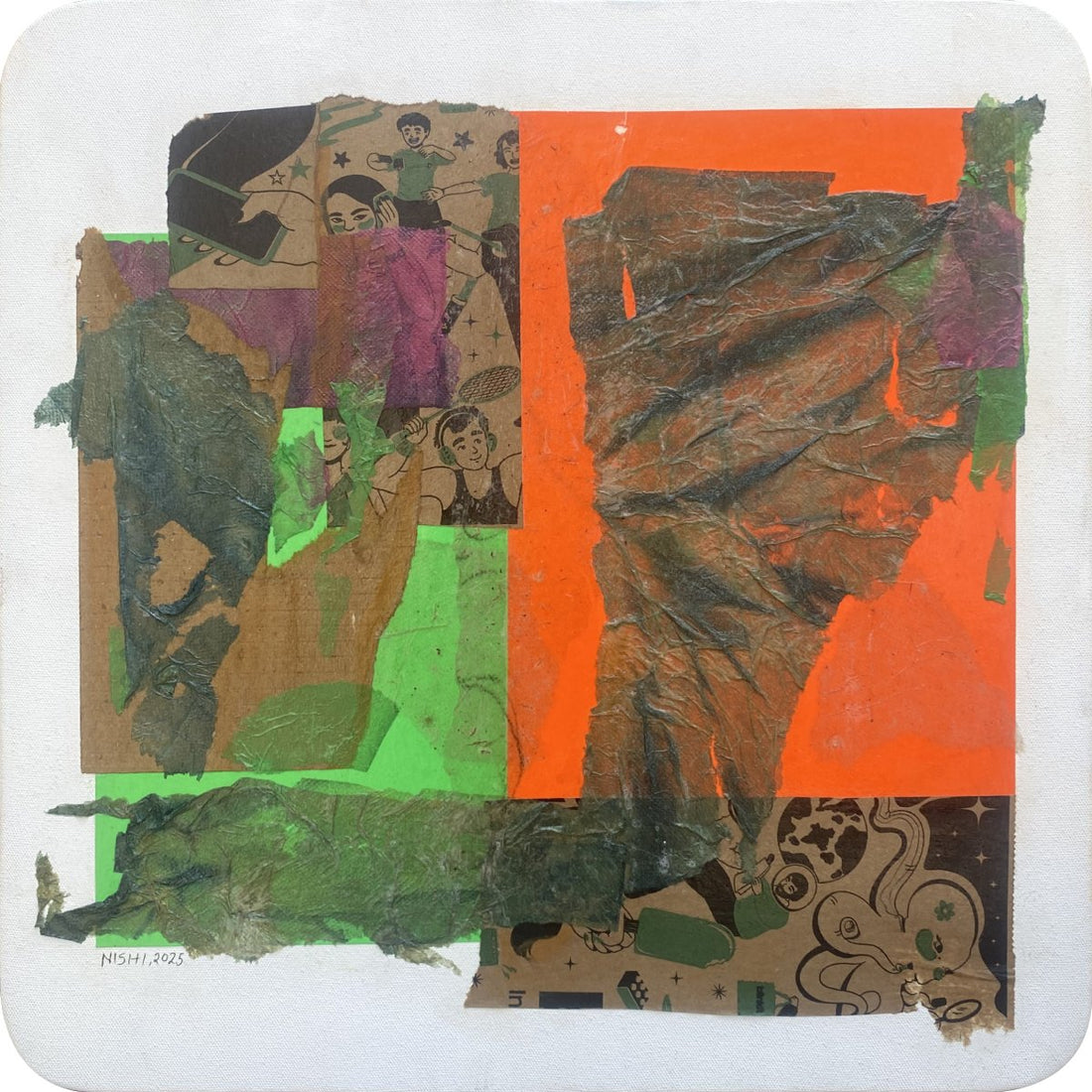 Collage 1 By Nishi Sharma – Mixed media on canvas