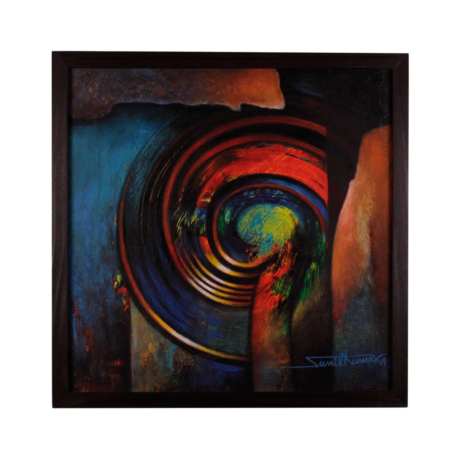 Whirl By Sunil Kumar - Acrylic on canvas