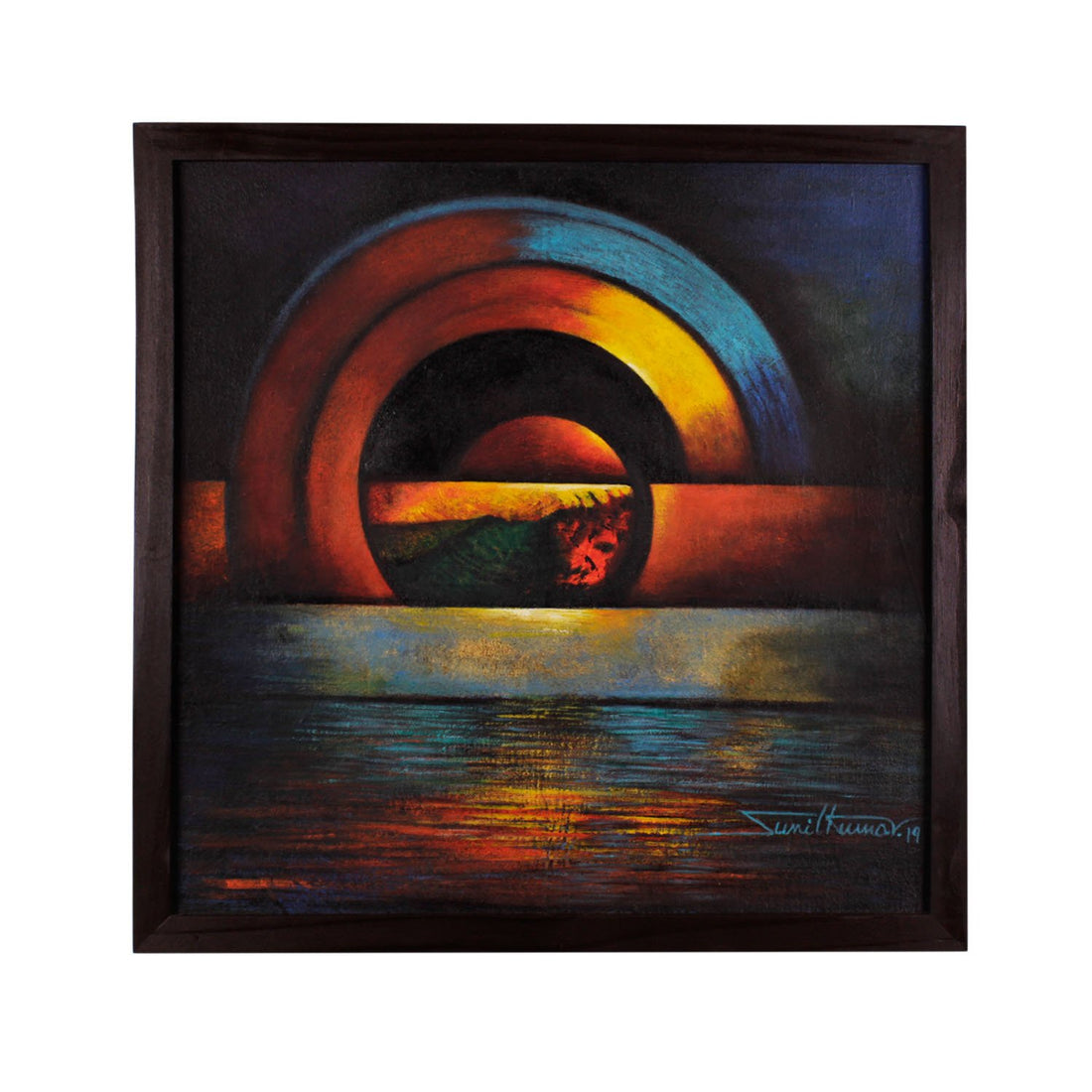 Sunset Painting By Sunil Kumar - Acrylic on canvas