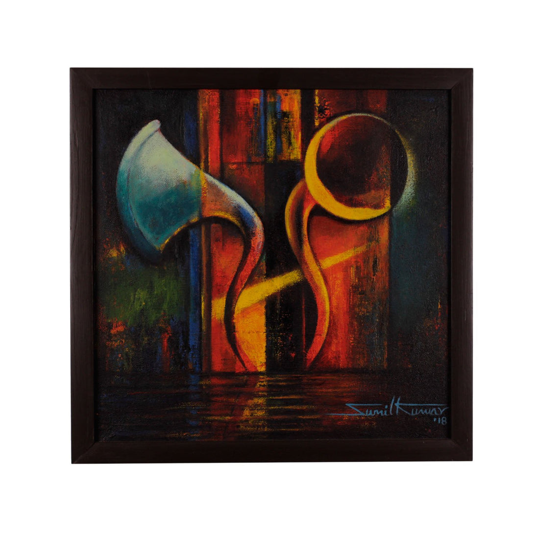Gramophone By Sunil Kumar - Acrylic on canvas