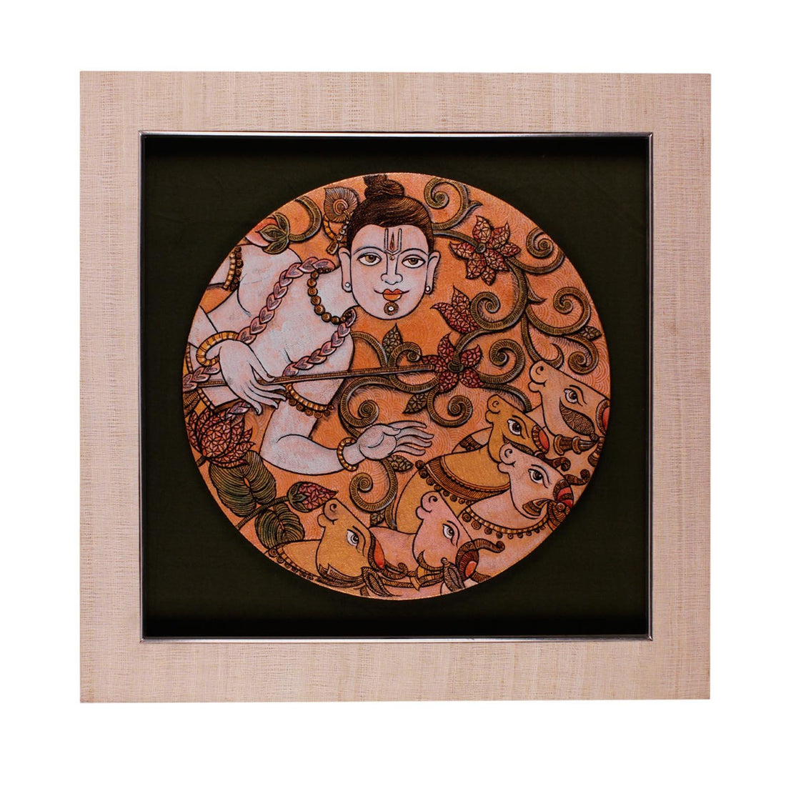 Kahna With A Herd Of Cows By Sheetal Chitlangiya - Acrylic on canvas