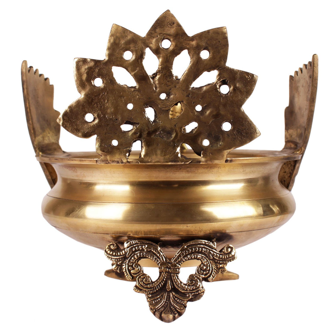 Peacock Urli - Large in Brass