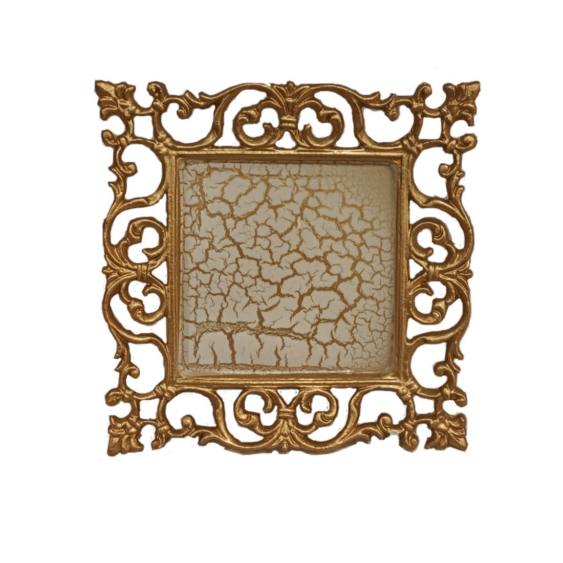 Zareen Square Coasters Set Of 6 - White in Metal