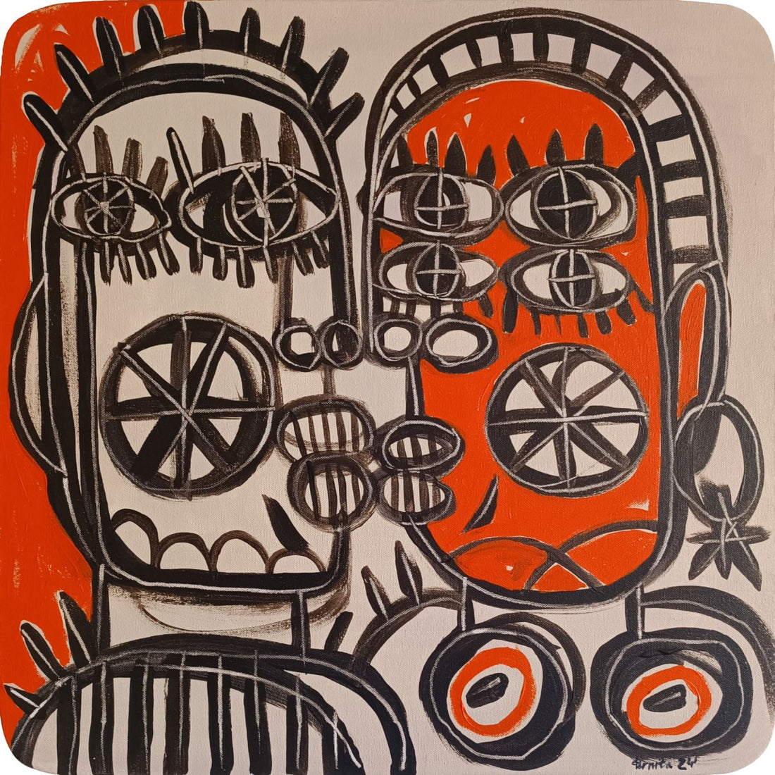 Couple Painting By Varnita Sethi - Acrylic on canvas