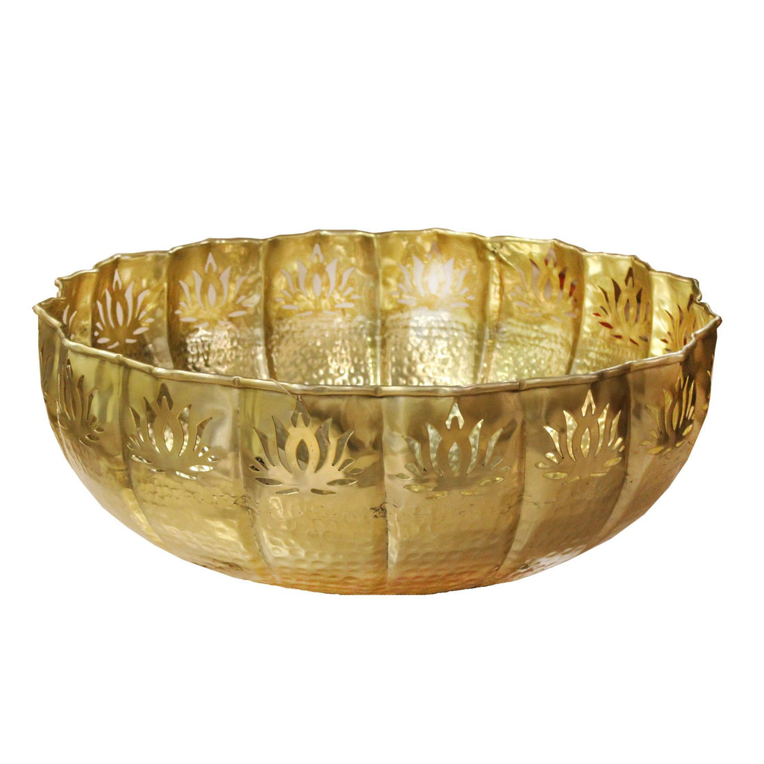Padma Urli With Stand – Large Gold in Brass Sheet