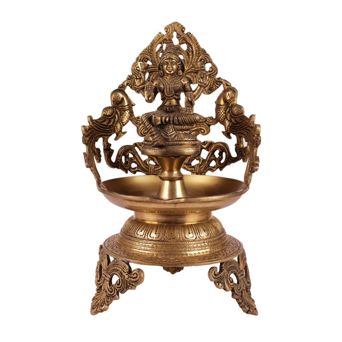 Lakshmi Sparrow Urli - Brass