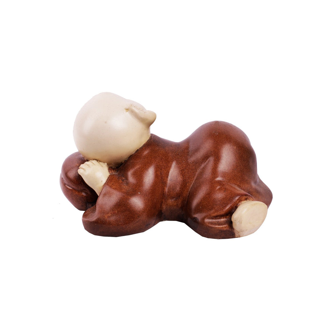 Sleeping Monk - Small Brown in Composite Marble