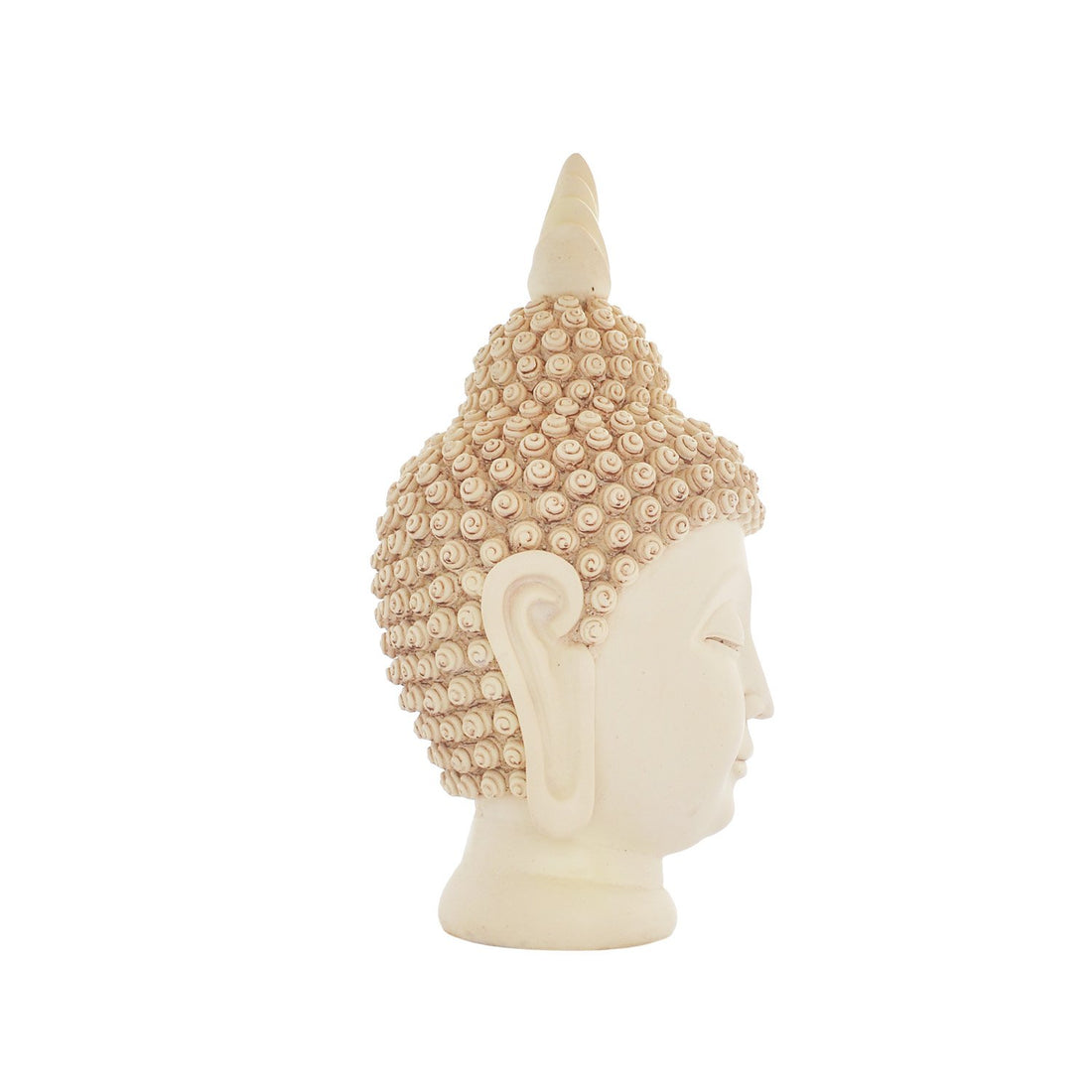 Buddha Head - Beige in Composite Marble