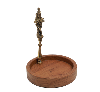 Krishna Wooden Platter