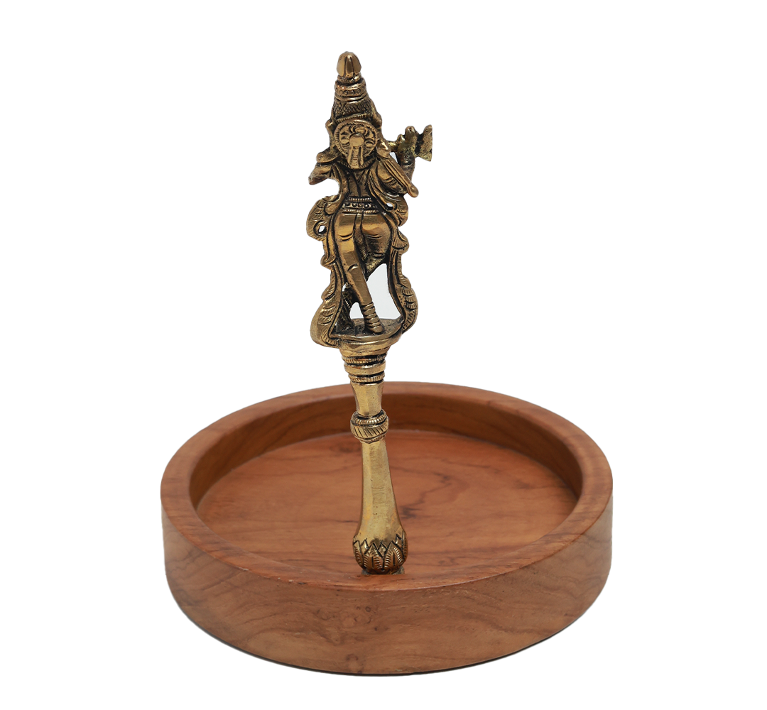 Krishna Wooden Platter