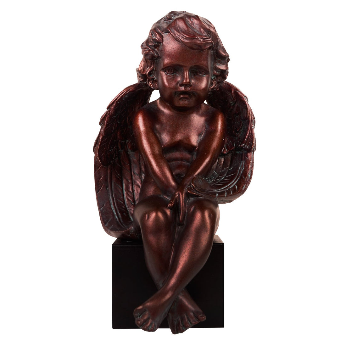 Bronze Seated Cherub