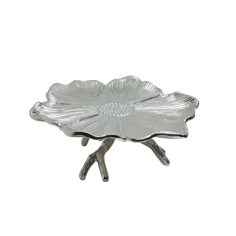 Gilded Leaf Platter Silver