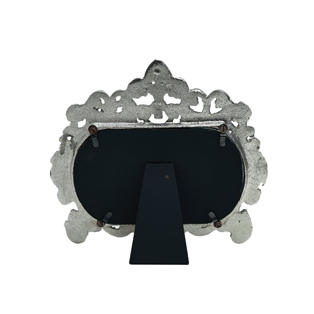 Vintage Oval Dual Frame  - Silver in Metal 3&quot; X 4.5&quot;