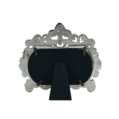 Vintage Oval Dual Frame  - Silver in Metal 3&quot; X 4.5&quot;
