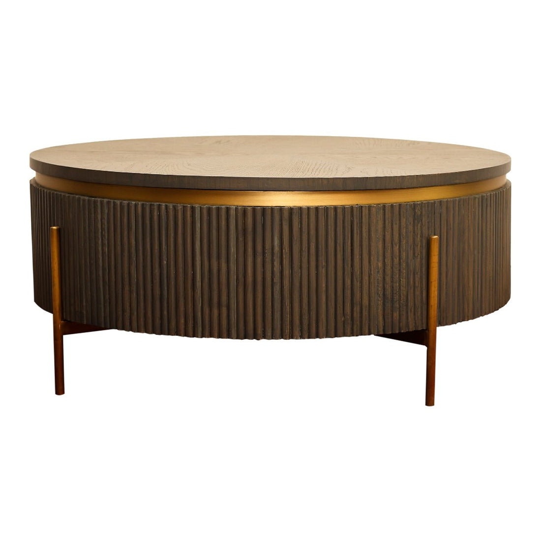 Fluted Round - Teak Wood