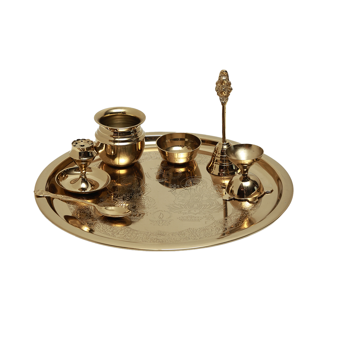 Shubha - Pooja Thali in Peetal